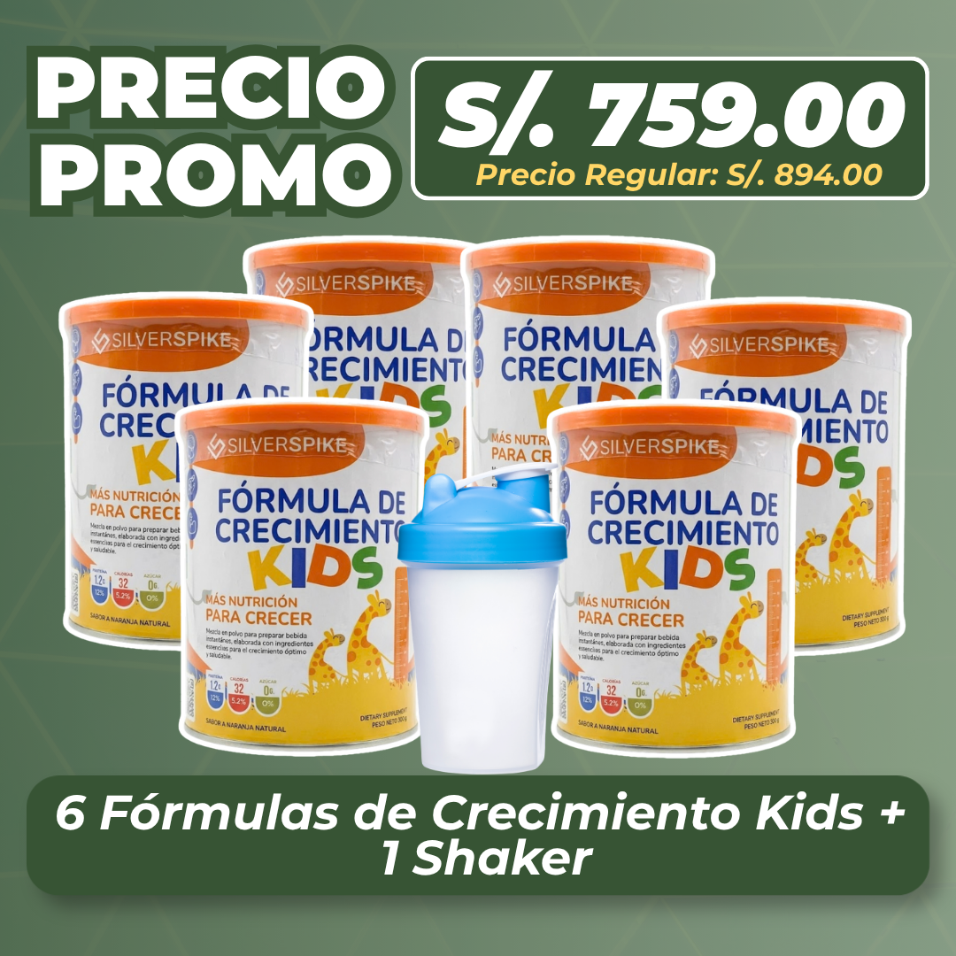 Pack Crecimiento Kids Familiar (6 Fórmula + Shaker)