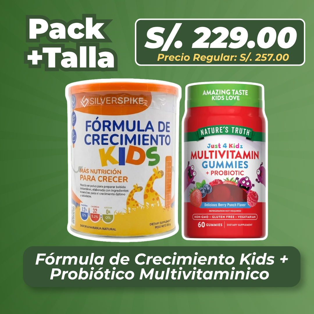 Pack Crecimiento Kids (Fórmula + Multivitamínico)