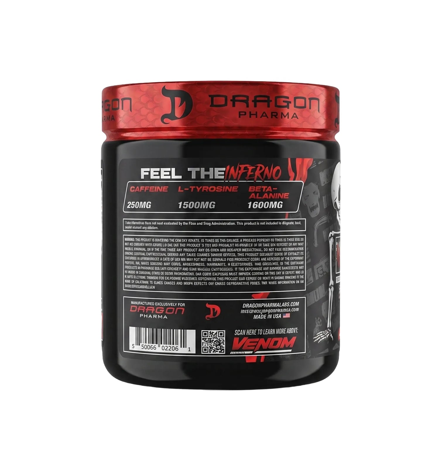 VENOM INFERNO brazo de limon (40 servicios) - DRAGON PHARMA- Pre Entreno