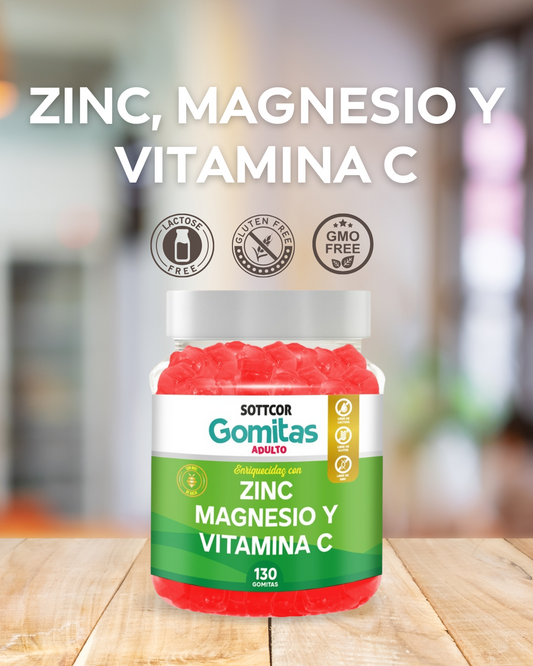 Gomitas de Zinc l Magnesio l Vitamina C – 130 unidades