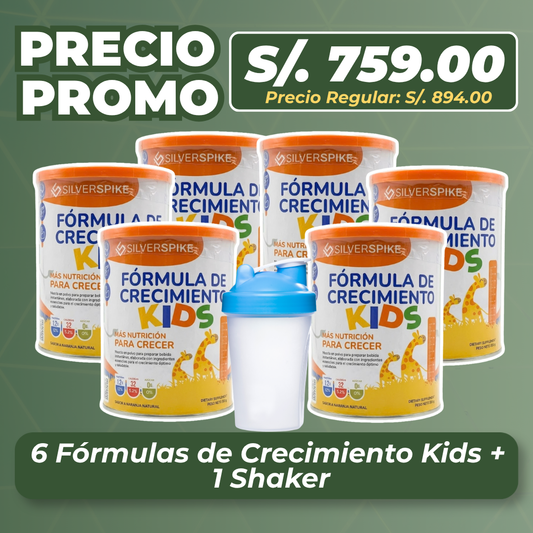 Pack Crecimiento Kids Familiar (6 Fórmula + Shaker)
