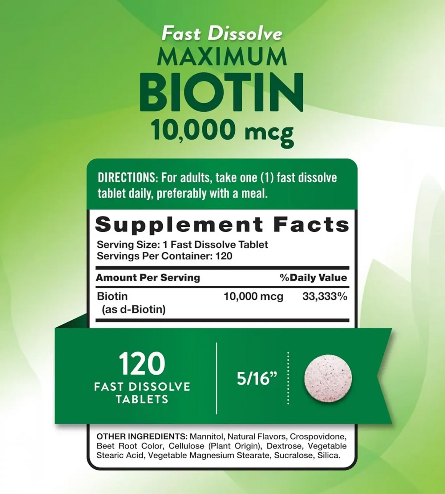 BIOTINA  10,000 MCG