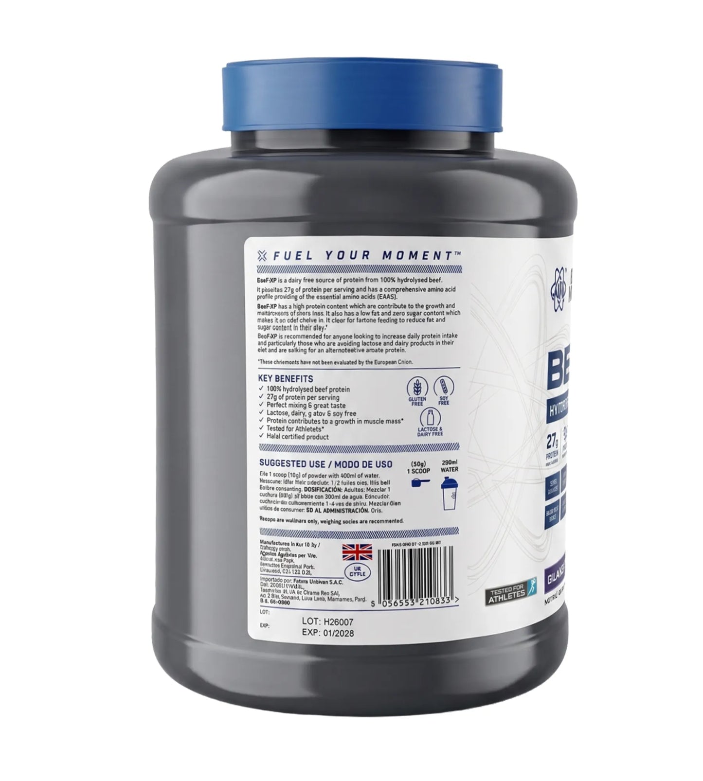 BEEF-XP - Hydrolised Beef Protein - 1.8 kg - 60 servings