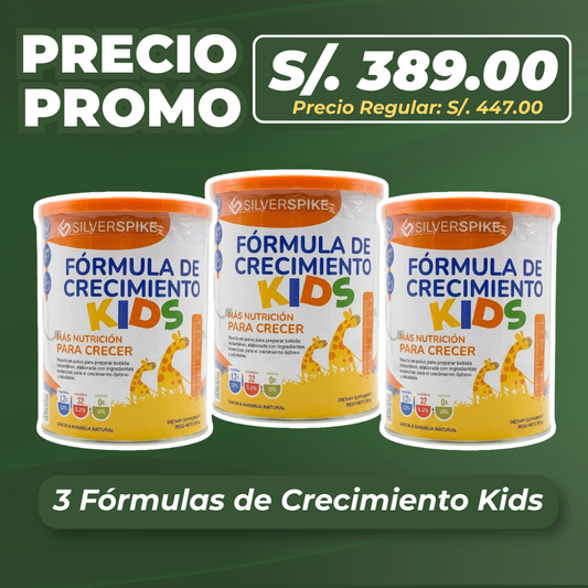 Pack Crecimiento Kids Trío (3 Fórmula Silverspike)