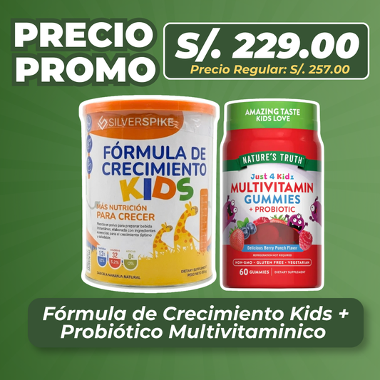 Pack Crecimiento Kids (Fórmula + Multivitamínico)