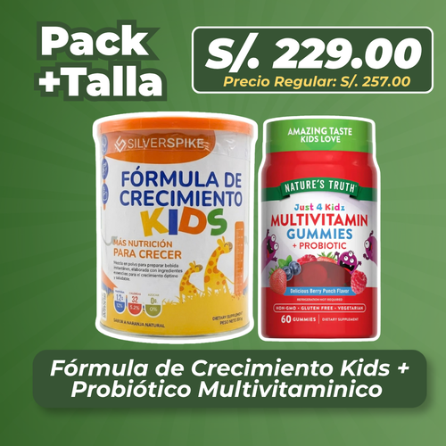 Pack Crecimiento Kids (Fórmula + Multivitamínico)