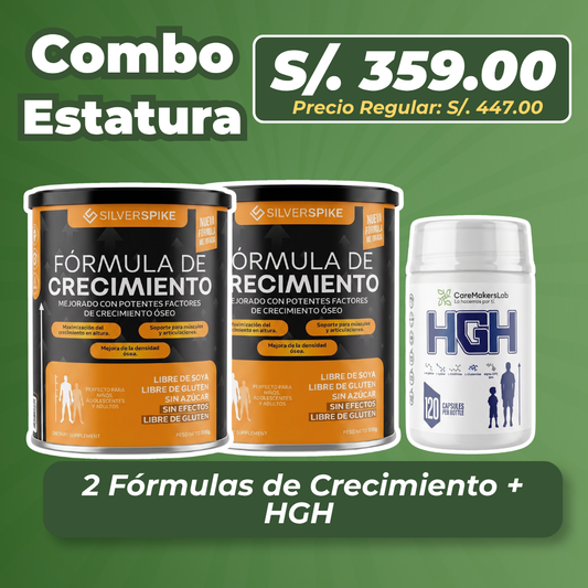 Pack Crecimiento Doble (2 Fórmula Silverspike + HGH)