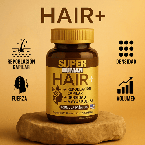 Hair+ | Crecimiento y Densidad con Biotina y Hierro Hemo (120 Cáps.)