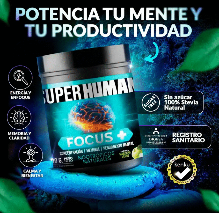 Focus+ Nootrópico Natural - SuperHuman™