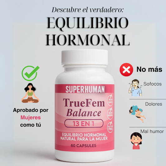 TrueFem – Cápsulas de Equilibrio Hormonal y Bienestar Femenino (60 Cápsulas)