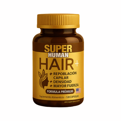 Hair+ | Crecimiento y Densidad con Biotina y Hierro Hemo (120 Cáps.)