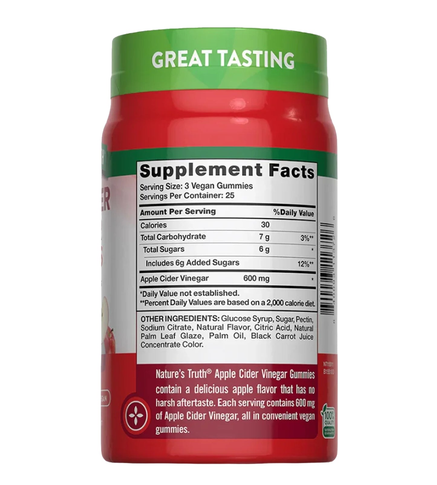 GOMITAS DE VINAGRE DE MANZANA  600 MG - NATURE´S TRUTH