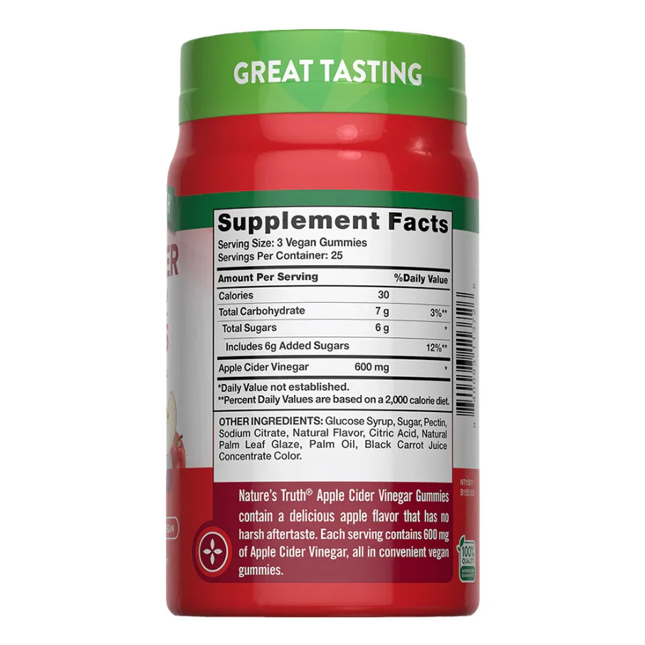 GOMITAS DE VINAGRE DE MANZANA  600 MG - NATURE´S TRUTH
