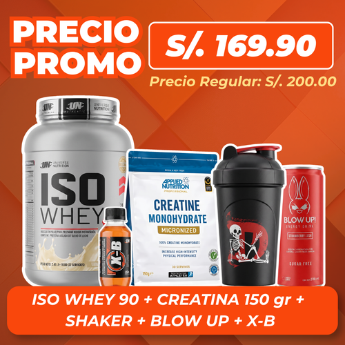 ISO whey 90 1.1kg + Creatina 150gr + Regalos