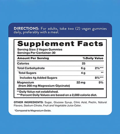 MAGNESIUM GLYCINATE GUMMIES 200 MG