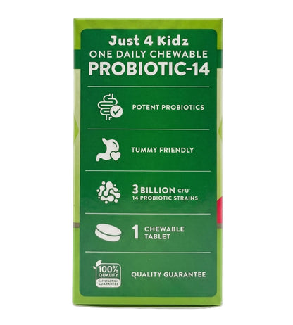 Nature's Truth, Just 4 Kidz, Un probiótico masticable diario 14, Baya deliciosa, 30 comprimidos masticables. 30 tabletas