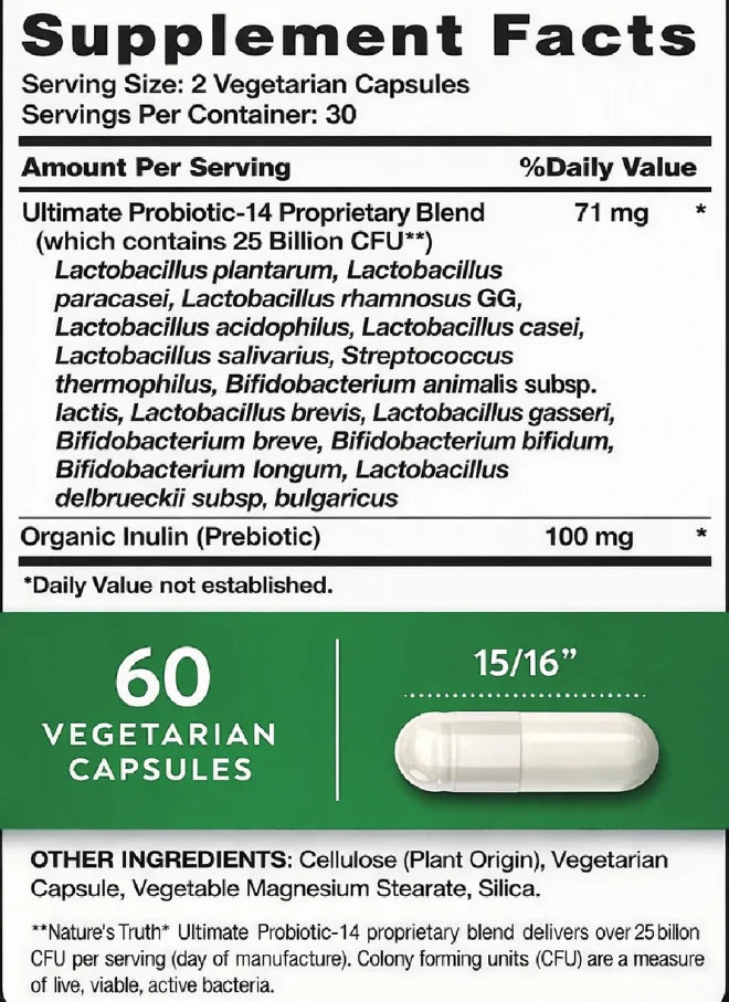 PROBIOTICS 25 BILLION CFU