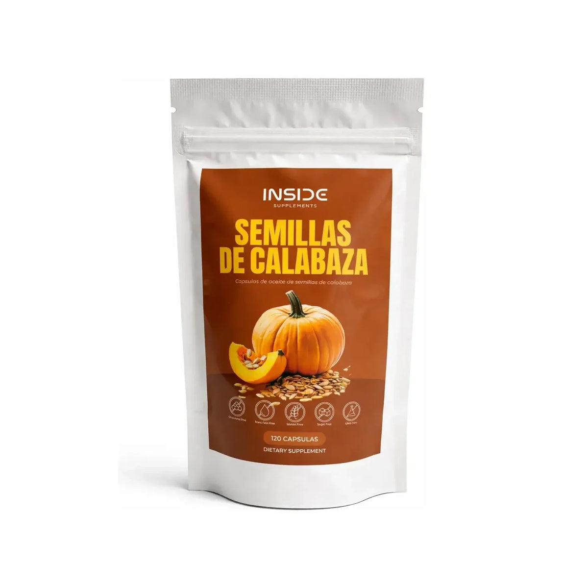 Semillas de Calabaza INSIDE, bolsa de 120 cápsulas