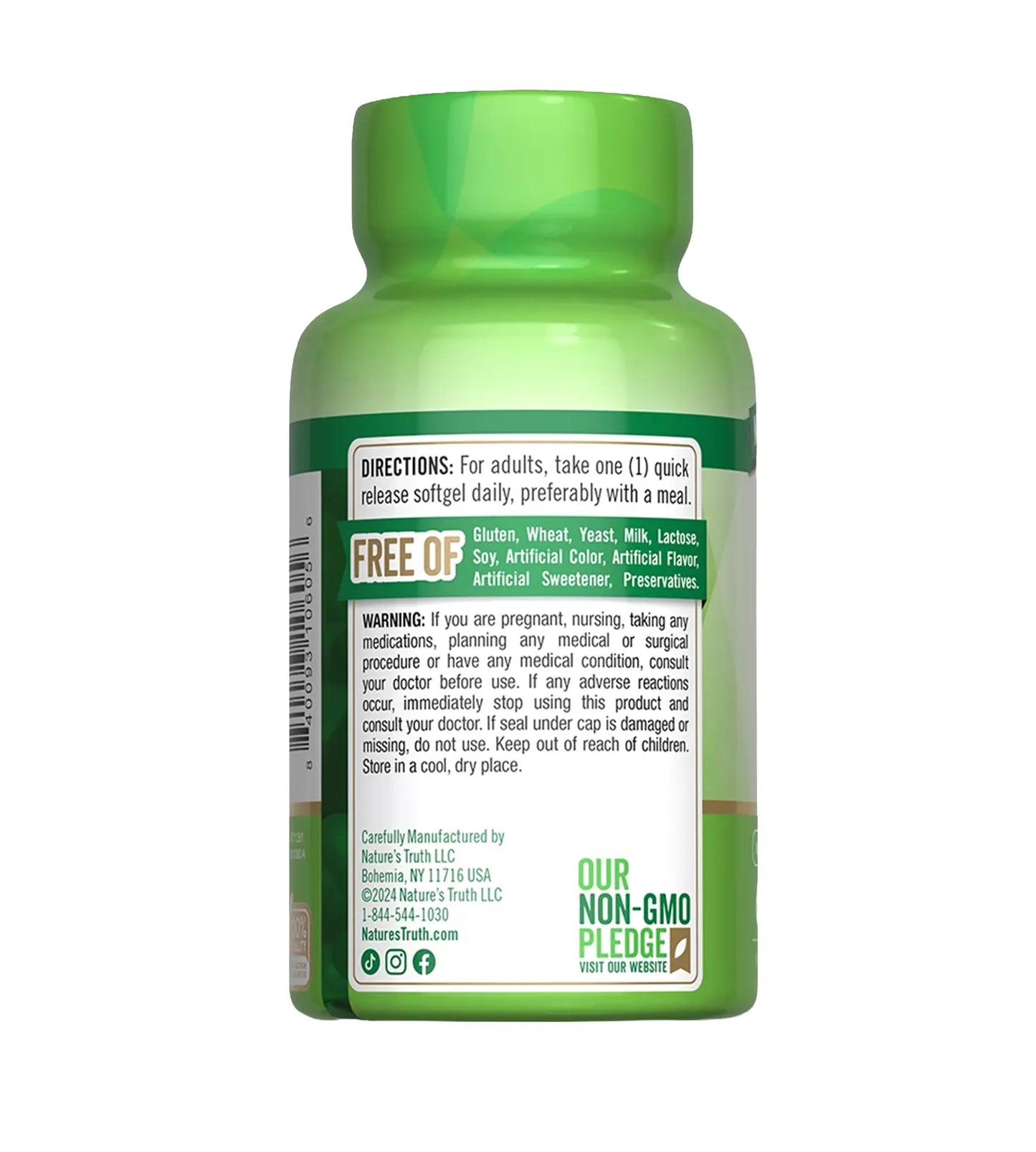 VITAMINA E 1 000 IU PURE DL ALPHA 450MG. 60 cápsulas