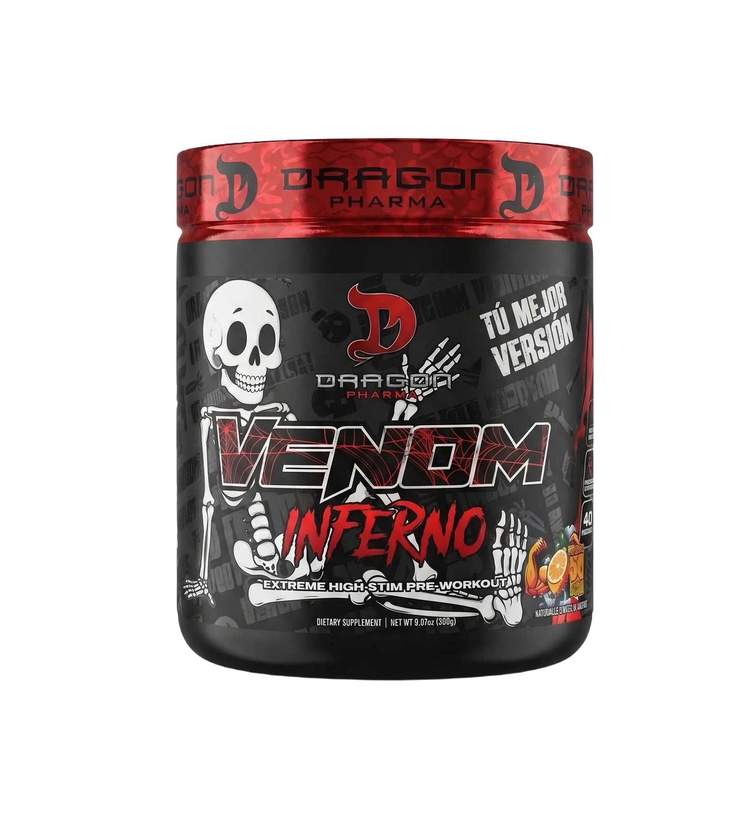 VENOM INFERNO brazo de limon (40 servicios) - DRAGON PHARMA- Pre Entreno