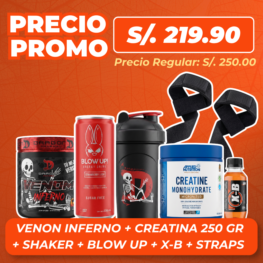 Venon inferno + Creatina Applied 250gr + Regalos