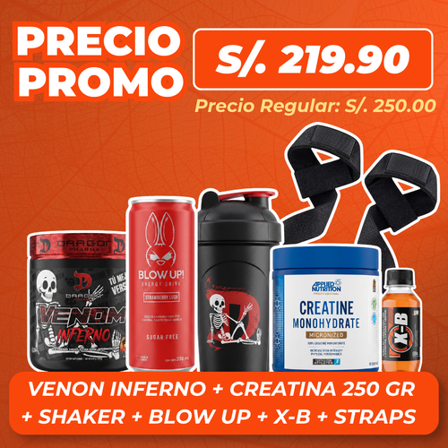 Venon inferno + Creatina Applied 250gr + Regalos