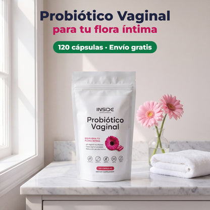 Probiótico Vaginal INSIDE para tu flora íntima, 120 cápsulas