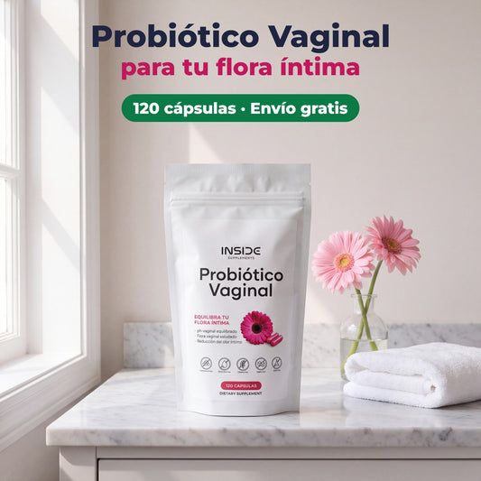 Probiótico Vaginal INSIDE para tu flora íntima, 120 cápsulas