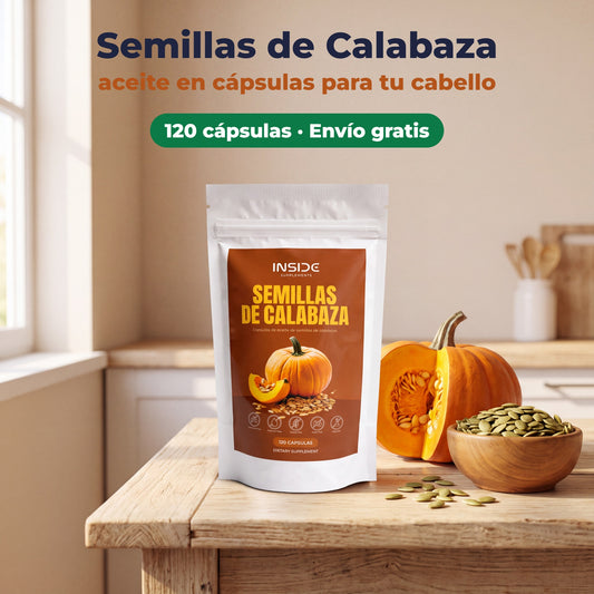 Semillas de Calabaza INSIDE: aceite en cápsulas para tu cabello