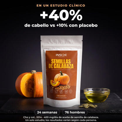 En un estudio clínico, +40% de cabello vs +10% con placebo (Cho y col., 2014)
